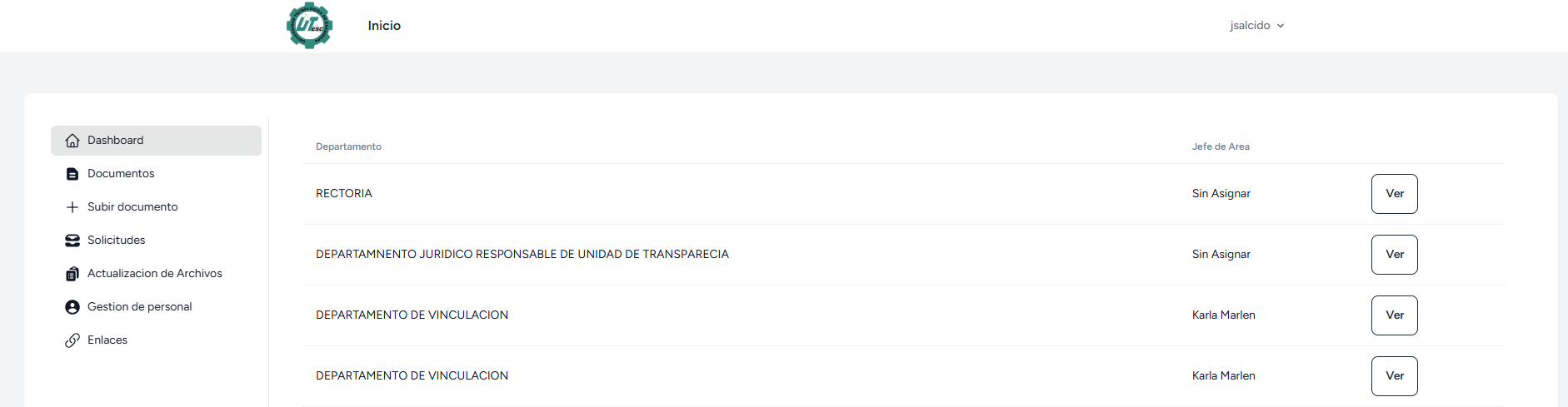 Sistema de Gestión de Documentos - Vista 2