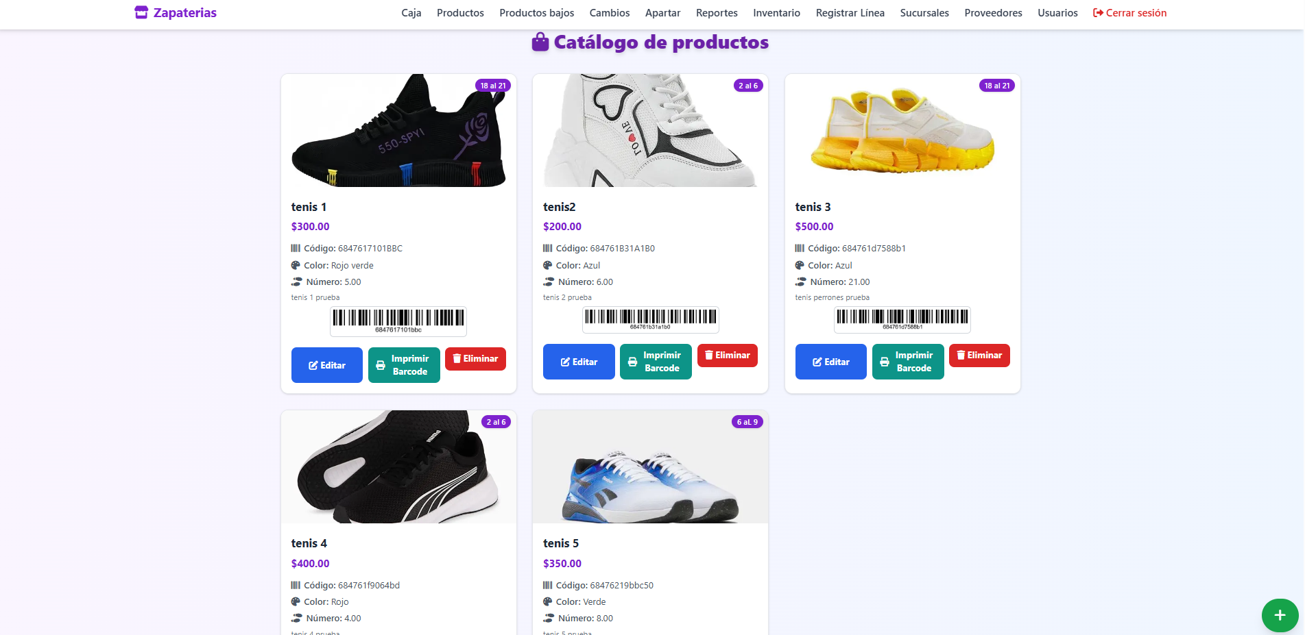 Zapaterias Conectadas - Vista 2